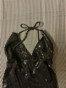 Sparkling Sequin Halter Top y2k