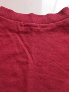 Maroon Top with Mesh Sleeves