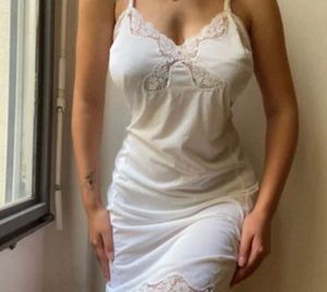 Vintage Satin Slip With Lace Details