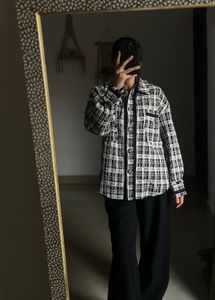 CHECKED BOUCLE UNISEX SHACKET TWEED