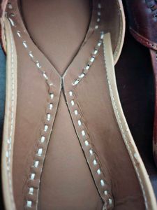 Punjabi Hand-Stitched Leather Jutti Size 7 UK