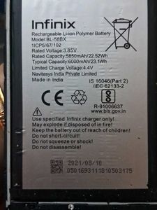 Infinix  mobile with battery  Only Working Conditi