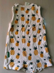 Cute Pineapple Printed Unisex Baby Romper