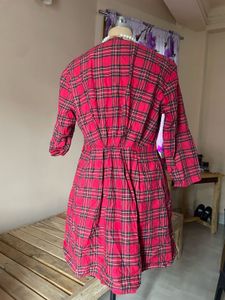 Zara Red Plaid Mini Skirt