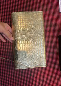 Gold Clutch with Chain