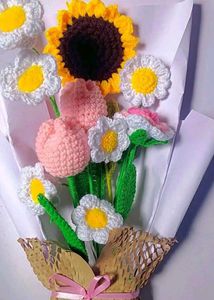 Crochet Flower Bouquet💐 - Handmade Gift 🎁