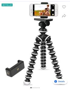 Tygot 13 inch Flexible Gorillapod Tripod with Mobile Attachment for DSLR, Action Cameras & Smartphones Tripod, Tripod Kit (Black/White, Supports Up to 3000 g)