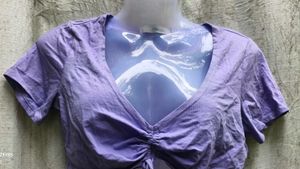 Cute Purple Crop Top
