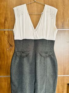 White &amp; Greay Mini One Pice