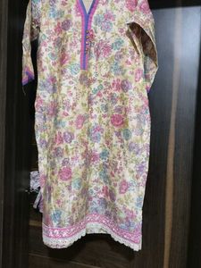 Floral Print Churidar Suit Set