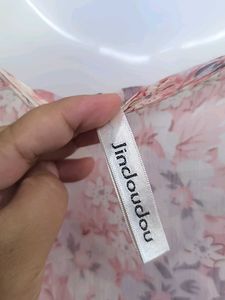 Floral Chiffon Midi Dress