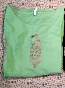Green Dress With Bangles And Earrings