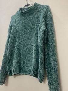 Max Green Ribbed Sweater Polyester