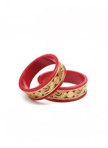 Red & Gold Bangles (one pair)