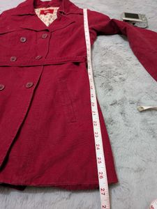 Mossimo Burgundy Trench Coat