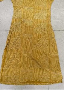 Yellow Printed Kurta