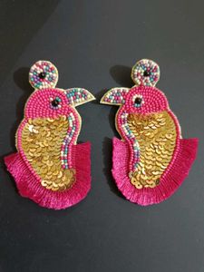 Bird Beaded Earrings