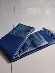 Blue Printed softy saree...