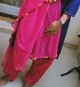 Pink Polka Dot Salwar Pants