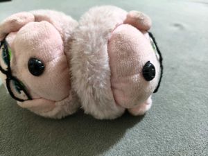 Pink Cartoon Earmuffs