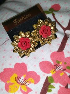 Golden Rose Earring
