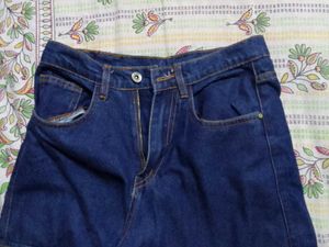 Dark Blue Denim wide leg jeans