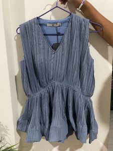 Pleated Peplum Top