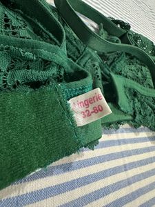 Green Lace Lingerie Set