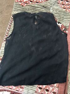 Chic Black Embroidered Tank Top