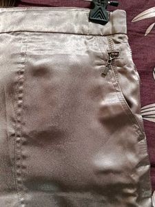 Elegant Bronze Wide-Leg Pants