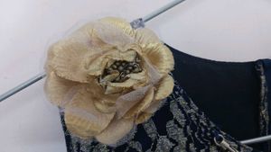 Elegant Navy &amp; Gold Girls&#39; Dress