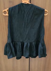 Elegant Black Peplum Top