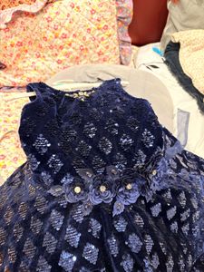Sparkly Blue Girls Dress