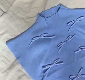 Light Blue Bow Top
