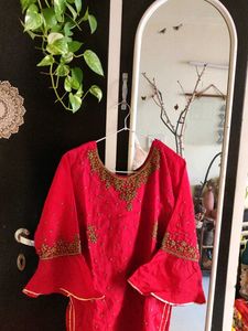 beads work ghrara and kurta set