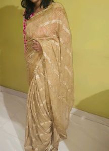 Elegant Gold Saree