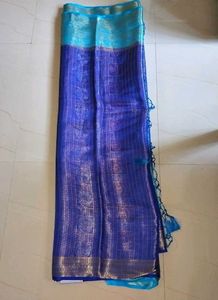 New Fancy Wear  Saree With Dual Colour