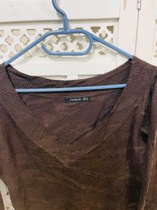 🎀Imported Brown Pullover Long Sleeve Top ()