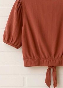Cute Tie-Front Crop Top