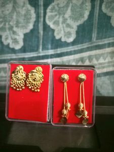 Combos & 2 Earrings Golden Colour