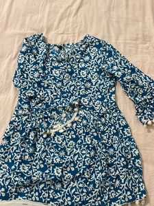 Blue Everyday Wear Block Print Kurta
