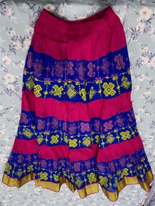 Colorful Flared Indian Skirt
