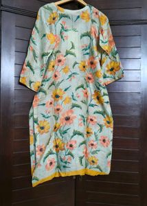 Women Mint Green Colour Floral Printed Kurta Set