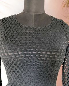 Black sheer net bodysuit
