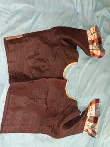 Brown Readymade Saree Blouse
