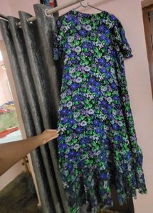 Floral Print Long shrug (High-Low)