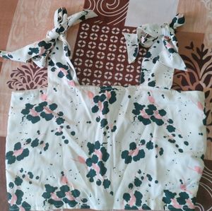 Custom Tailor Made Top With Bow Tie Pattern On Shoulders