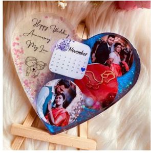 6 Inch Resin Photo Frame With Wooden Stand