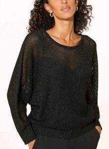 Sparkly Black Long Sleeve Top