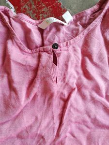 Pink Ombre Long Sleeve Dress